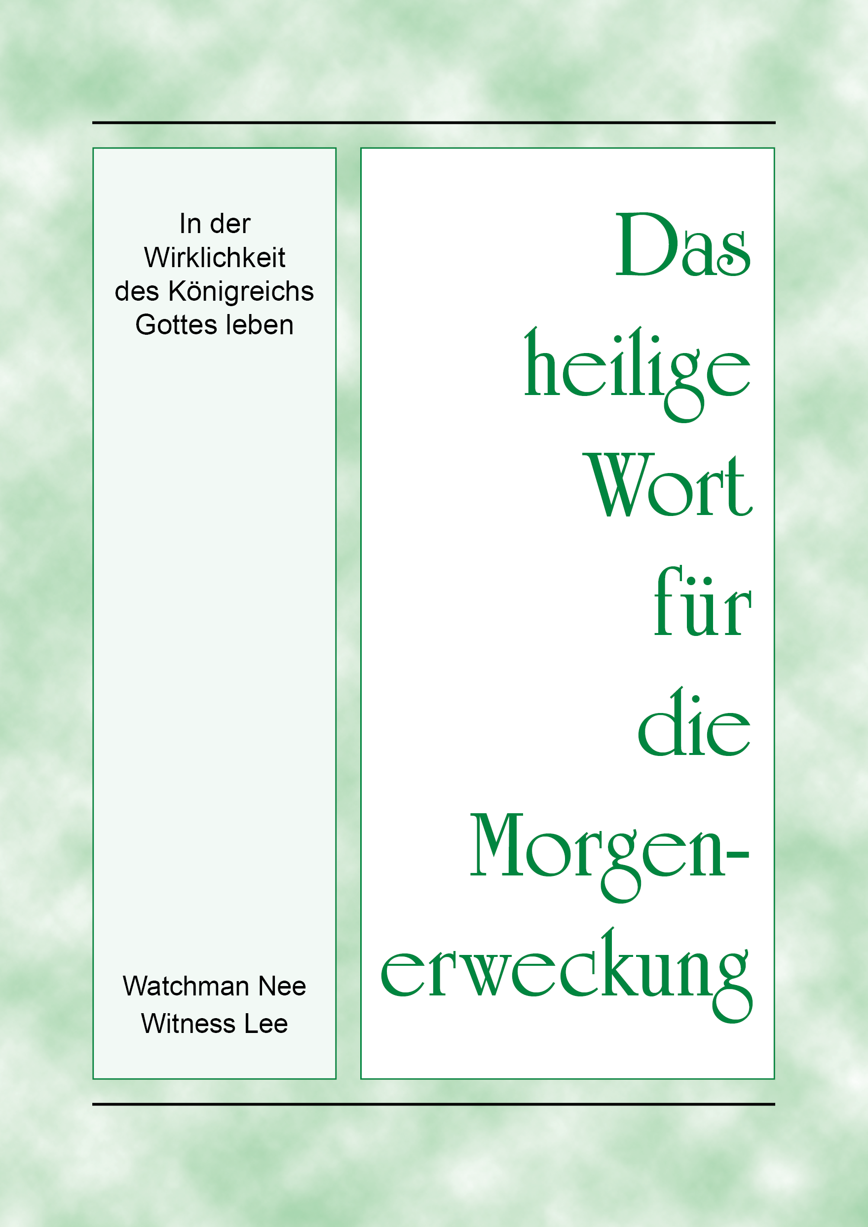 HWME In der Wirklichkeit des Königreichs Gottes leben