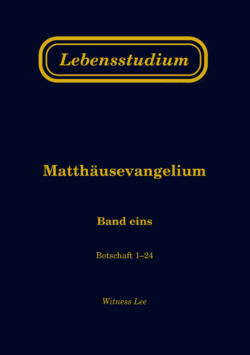Lebensstudium des Matthäusevangeliums, Band 1